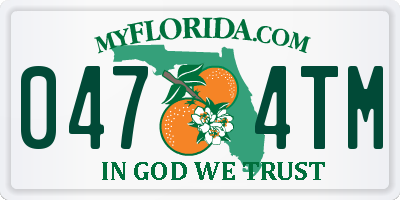 FL license plate 0474TM