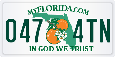 FL license plate 0474TN