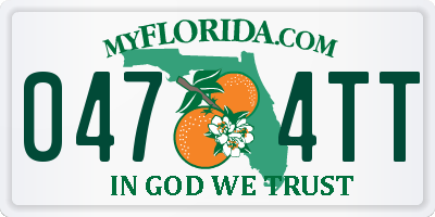 FL license plate 0474TT