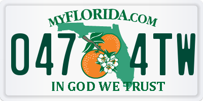 FL license plate 0474TW