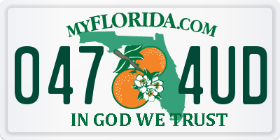 FL license plate 0474UD