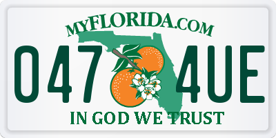 FL license plate 0474UE