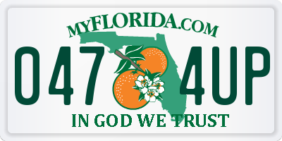 FL license plate 0474UP
