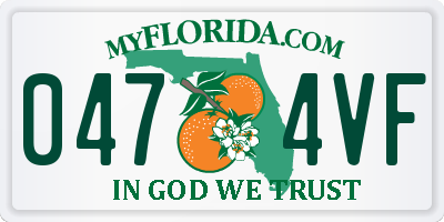 FL license plate 0474VF
