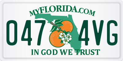 FL license plate 0474VG