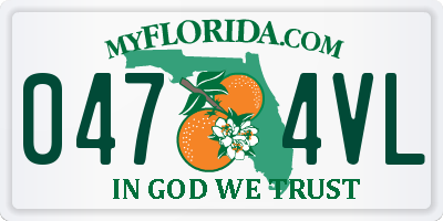 FL license plate 0474VL