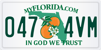 FL license plate 0474VM