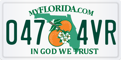 FL license plate 0474VR