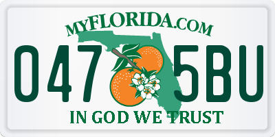 FL license plate 0475BU