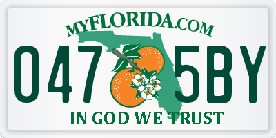 FL license plate 0475BY