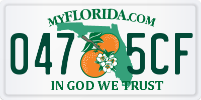 FL license plate 0475CF