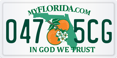 FL license plate 0475CG