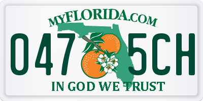 FL license plate 0475CH