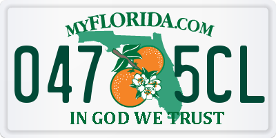 FL license plate 0475CL