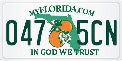 FL license plate 0475CN