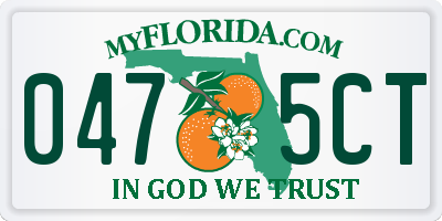 FL license plate 0475CT
