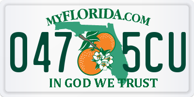 FL license plate 0475CU