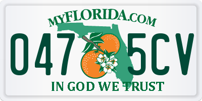 FL license plate 0475CV