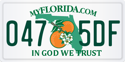 FL license plate 0475DF