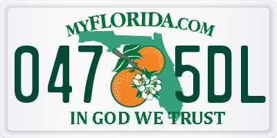 FL license plate 0475DL