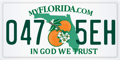 FL license plate 0475EH