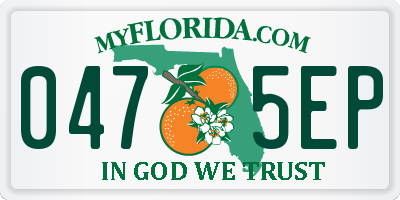 FL license plate 0475EP
