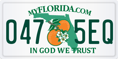 FL license plate 0475EQ
