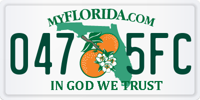 FL license plate 0475FC