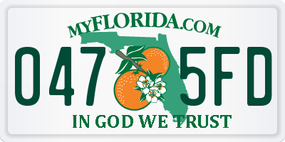 FL license plate 0475FD