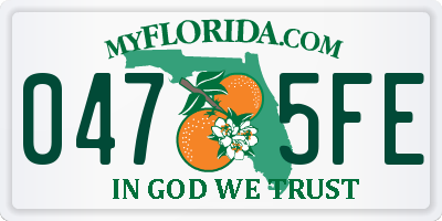 FL license plate 0475FE