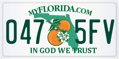 FL license plate 0475FV