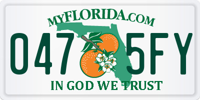 FL license plate 0475FY