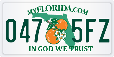 FL license plate 0475FZ
