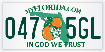FL license plate 0475GL