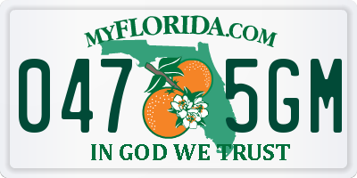FL license plate 0475GM