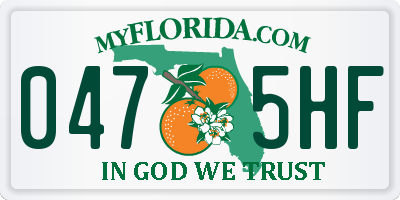 FL license plate 0475HF