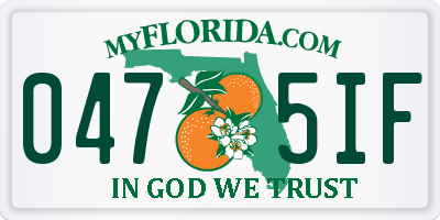 FL license plate 0475IF