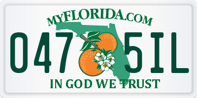 FL license plate 0475IL