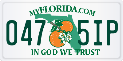 FL license plate 0475IP
