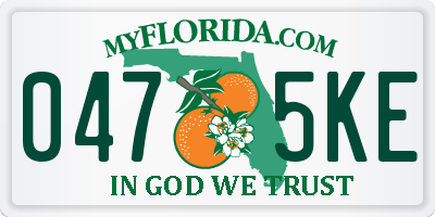 FL license plate 0475KE