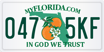 FL license plate 0475KF