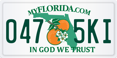 FL license plate 0475KI