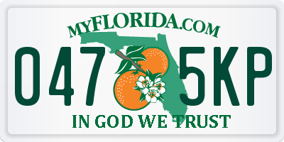 FL license plate 0475KP