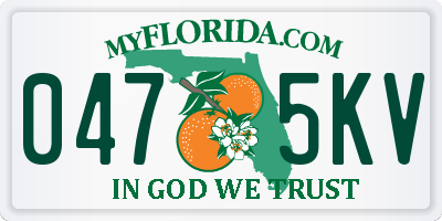 FL license plate 0475KV