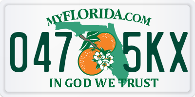 FL license plate 0475KX
