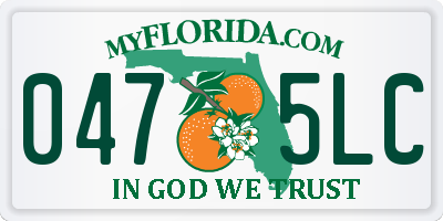 FL license plate 0475LC