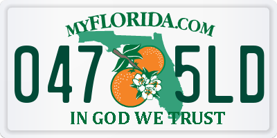 FL license plate 0475LD