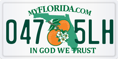 FL license plate 0475LH