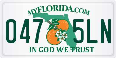 FL license plate 0475LN