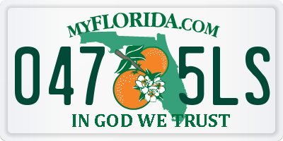 FL license plate 0475LS